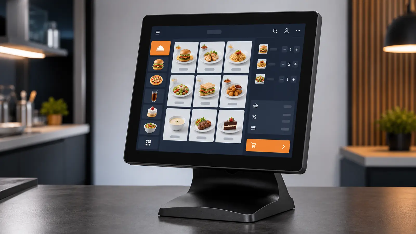 15-inch True-flat 4:3 touch display for restaurant POS order entry